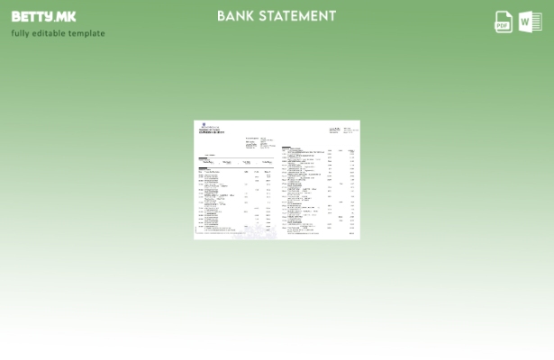модерен стил извод од банкарска сметка во Австралија Банката Мелбурн, шаблон за 
